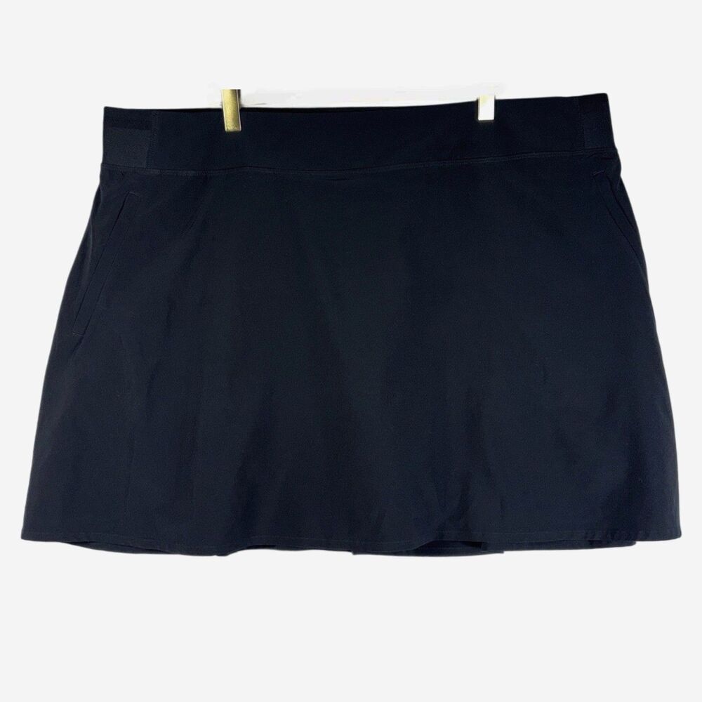 Athleta Skort Black Size 22 Brooklyn Mid Rise 17" L Stretch 4 Pockets 42" Waist